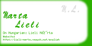 marta lieli business card